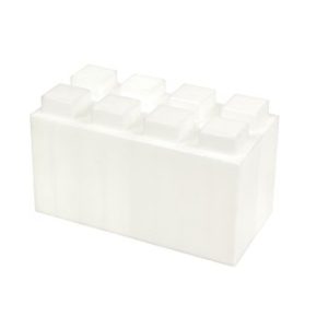 EverBlock Modular Building Blocks - Full Block Bulk Pack, 18 Blocks - Translucent