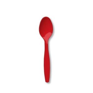Amscan 8001.40 Plastic Spoons Party Supplies, One Size, Red