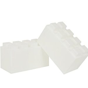 EverBlock Modular Building Blocks - Full Block Bulk Pack, 18 Blocks - Translucent