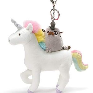 GUND Pusheen Fancy and Unicorn Magical Kitties Plush Deluxe Keychain Clip, Multicolor, 8.5"