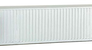 Walthers SceneMaster HO Scale Model of MOL (Gray, Blue) 40' Hi Cube Corrugated Container w/Flat Roof