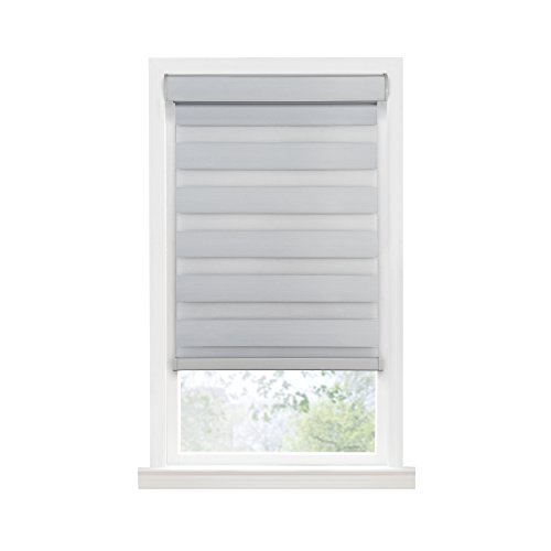 Achim Home Furnishings Cordless Celestial Room Darkening Double Layered Shade, 48" x 72", Oyster