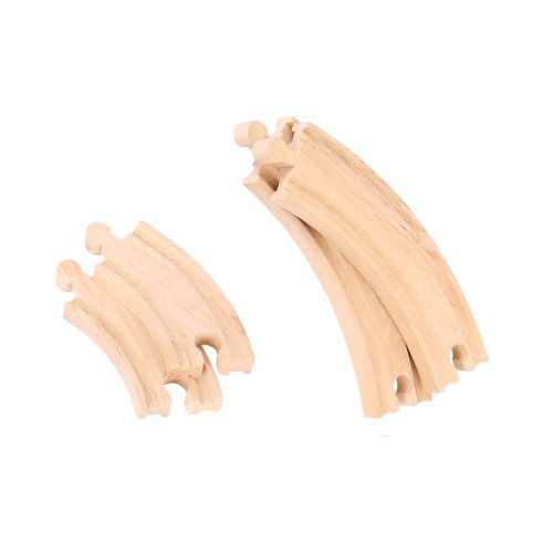 Bigjigs Rail Low Level Track Expansion - 25 Piece Set - Other Major Wooden Rail Brands are Compatible