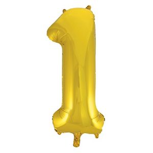 34" Foil Gold Number 1 Balloon