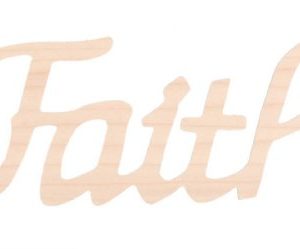 Darice 9110-40 Wood Script Word, Faith