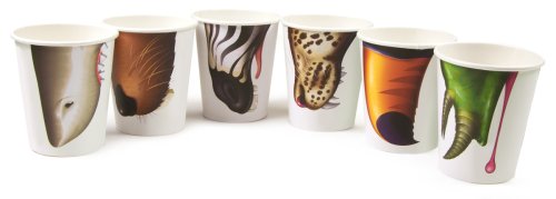 Fred PICK YOUR NOSE Animal Nose Paper Cups, 24-Pack