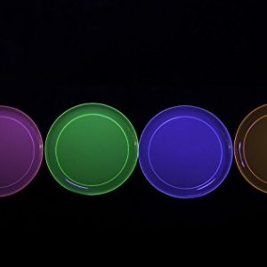 Party Essentials Hard Plastic 9-Inch Round Party/Luncheon Plates, Assorted Neon, 20-Count