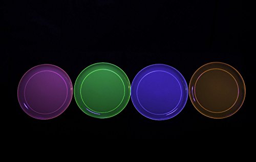 Party Essentials Hard Plastic 9-Inch Round Party/Luncheon Plates, Assorted Neon, 20-Count