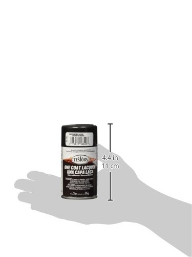 Testors TLACQUER-1832 Aerosol Lacquer Paint, 3-Ounce, Blazing Black