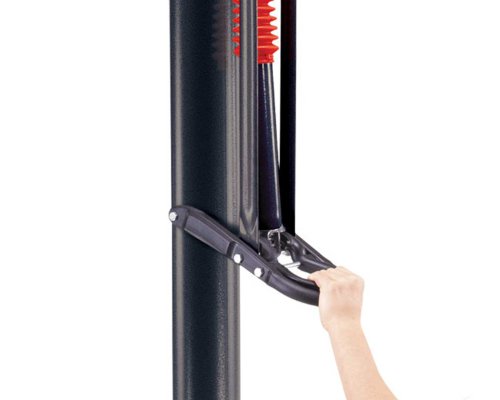 Lifetime 71281 In Ground Power Lift Basketball System, 52 Inch Shatterproof Backboard