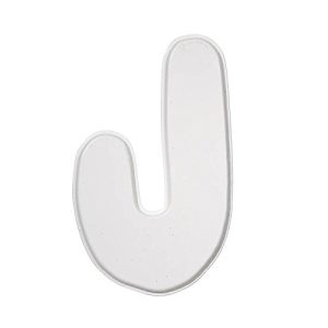 Darice 9186-J Wood Letters, Baby Font J, White, 5-Inch