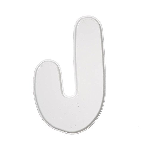 Darice 9186-J Wood Letters, Baby Font J, White, 5-Inch
