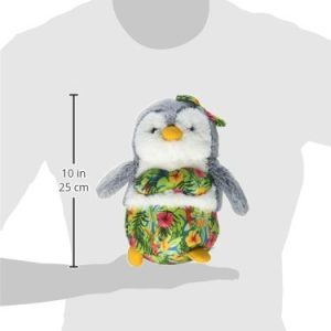 Aurora World Pompom Penguin Plush Toy Animal, Pompom Hula