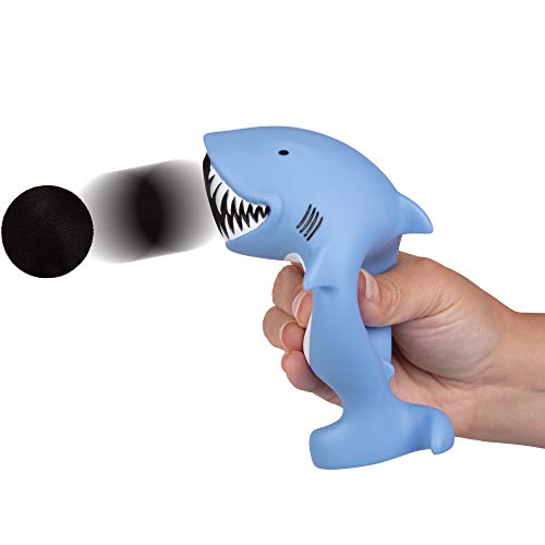 Hog Wild Shark Popper Toy - Shoot Foam Balls Up to 20 Feet - 6 Balls Included - Age 4+
