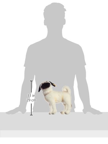 Steiff Lielou Pug Plush, White