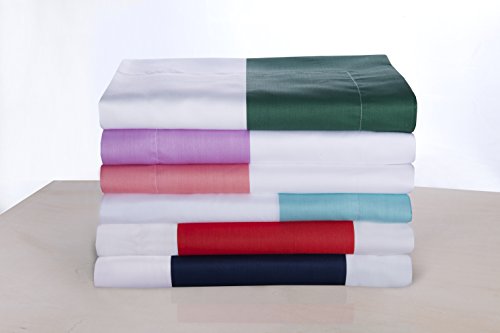 Cabana Stripe Kids Wrinkle Resistant Cotton Blend 600 Thread Count Full/Queen 3-Piece Duvet Cover Set, Hunter Green