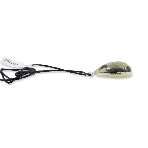 REALBUG Black Scorpion Glow in The Dark Necklace, Small