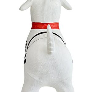 Black & White Dog Bounce & Ride-on Inflatable Hopper Toddler Toy with Pump