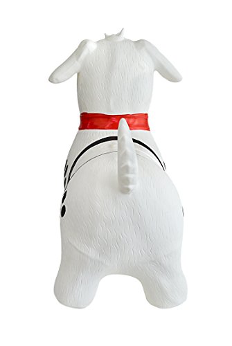 Black & White Dog Bounce & Ride-on Inflatable Hopper Toddler Toy with Pump
