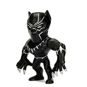 Jada Toys Metalfigs Marvel Avengers Black Panther 100% Die-cast Metal Collectible Figure, 4", Black
