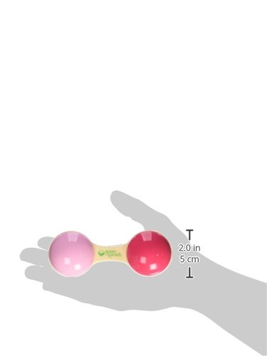 green sprouts Sprout Ware Dumbbell Rattle made from Plants | Encourages whole learning the healthy & natural way | Plant based, Easy to hold & shake, Playful rattle sound