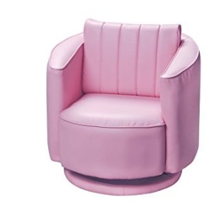 Gift Mark Upholstered Swivel Rocking Chair, Pink
