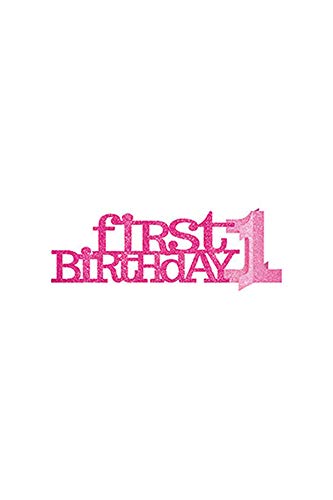 amscan Happy 1st Birthday Glitter Centerpiece - Pink