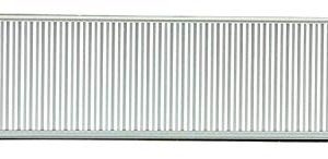 Walthers SceneMaster HO Scale Model of MOL (Gray, Blue) 40' Hi Cube Corrugated Container w/Flat Roof