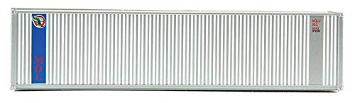 Walthers SceneMaster HO Scale Model of MOL (Gray, Blue) 40' Hi Cube Corrugated Container w/Flat Roof