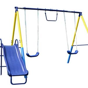 Sportspower My First Metal Swing Set with Slide