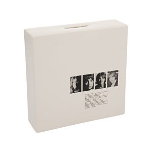 Vandor The Beatles Limited Edition White Album Ceramic Coin Bank, 6 x 6 x 1.75 inches (72050)