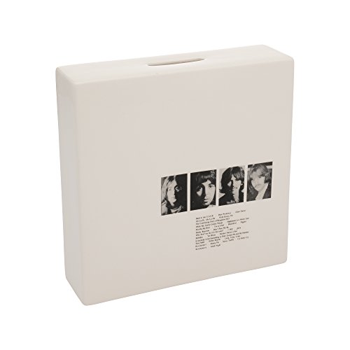 Vandor The Beatles Limited Edition White Album Ceramic Coin Bank, 6 x 6 x 1.75 inches (72050)