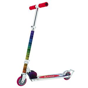 MightySkins Skin Compatible with Razor A2 Kick Scooter - Rainbow Streaks | Protective, Durable, and Unique Vinyl Decal wrap Cover | Easy to Apply, Remove, and Change Styles | Made in The USA