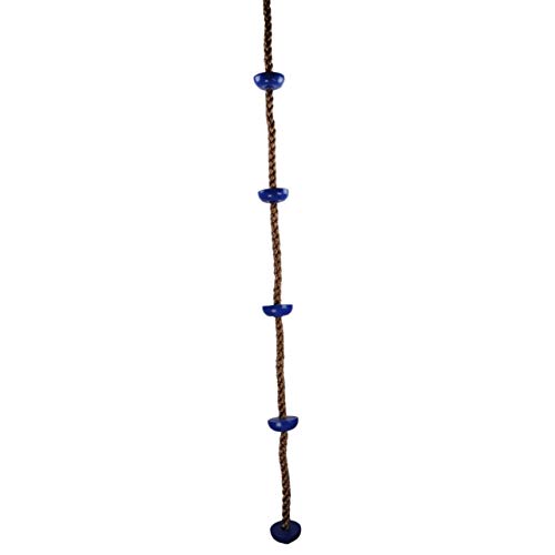 Swing Set Stuff Climbing Rope with Steps (Blue) & SSS Logo Sticker