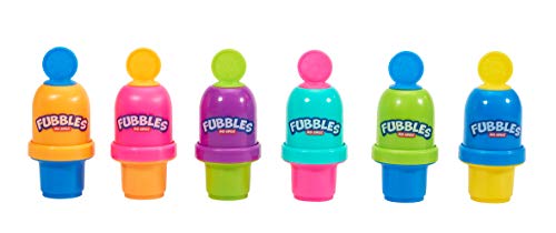 Little Kids Fubbles No Spill Bubble Tumbler Mini 3 Pack Party Favor Set, Includes 2oz of bubble solution and a wand per bottle (assorted colors)