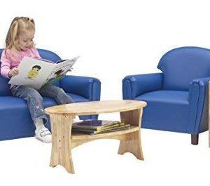 Brand New World Furniture FPVB100 Brand New World Preschool Premium Vinyl Upholstery Sofa, Blue