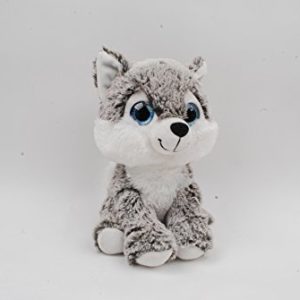 Linzy Toys 8" Big Eyed Husky Animal Plush