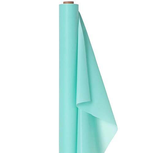 Amscam 77020.121 Solid Roll party-tablecovers, 40" x 100', Robin's-egg Blue