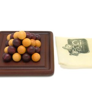 Gigamic - Pylos Mini - Travel size easy to carry, Modern classic abstract strategy game, 2 players, in wood