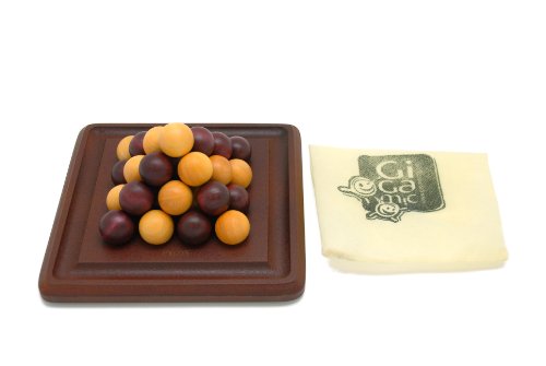 Gigamic - Pylos Mini - Travel size easy to carry, Modern classic abstract strategy game, 2 players, in wood