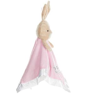 KIDS PREFERRED Peter Rabbit Flopsy Plush Stuffed Animal Snuggler Blanket - Pink