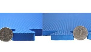 36 Pieces Non-Toxic Waterproof Foam Wonder Mats: Non-Recycled Quality & Extra Thick 12" X 12" X ~9/16" (BLU)