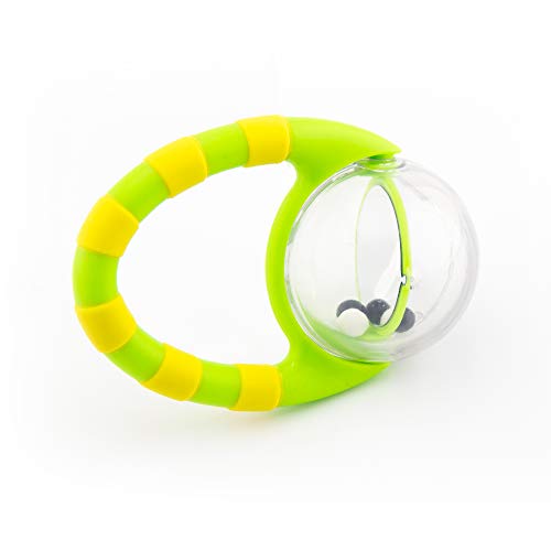Sassy Flip & Grip Rattle | Value 2 Pack | Developmental Toy with Rattle Beads | Spinning Discs with Mirror | For Ages 3 Months and Up
