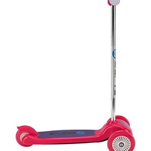 Curve ACTSCOT-487CV-PNK Tilt And Turn 3-Wheel Scooter, Easy Fold-N-Carry Design, Ultra-Lightweight, Portable Folding Design Comfortable & Safe Durable & Easy To Ride, Pink