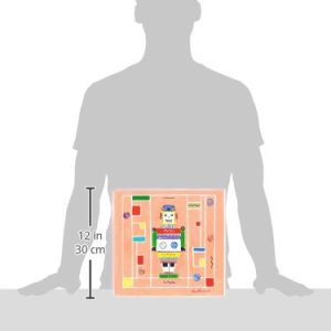 The Kids Room by Stupell Robot on Orange Background Square Wall Plaque