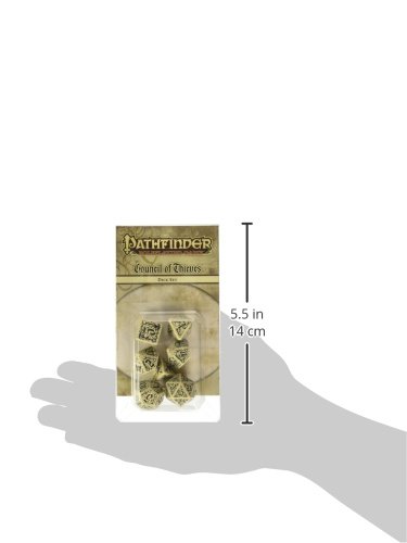 Q WORKSHOP Pathfinder Council of Theves Rpg Ornamented Dice Set 7 Polyhedral Pieces