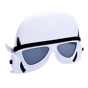 Sun-Staches Star Wars Storm Trooper Officially Licensed, White, Black