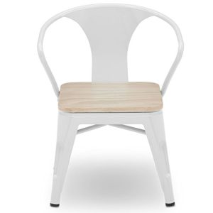 Delta Children Bistro 2-Piece Chair Set, White with Driftwood