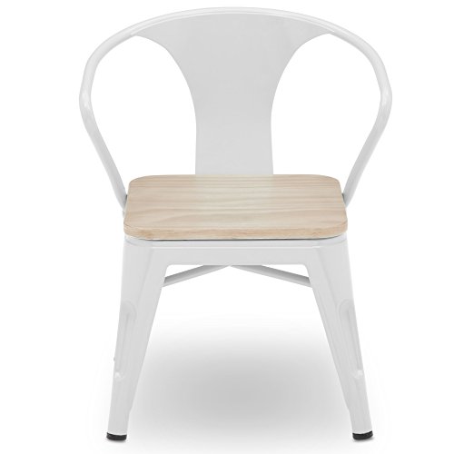 Delta Children Bistro 2-Piece Chair Set, White with Driftwood
