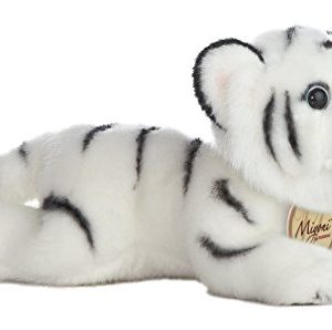 Aurora 10817 8" Tiger Plush Toy, Small, White